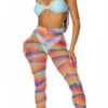 Forplay Got It Covered Rainbow Mesh Pool Leggings